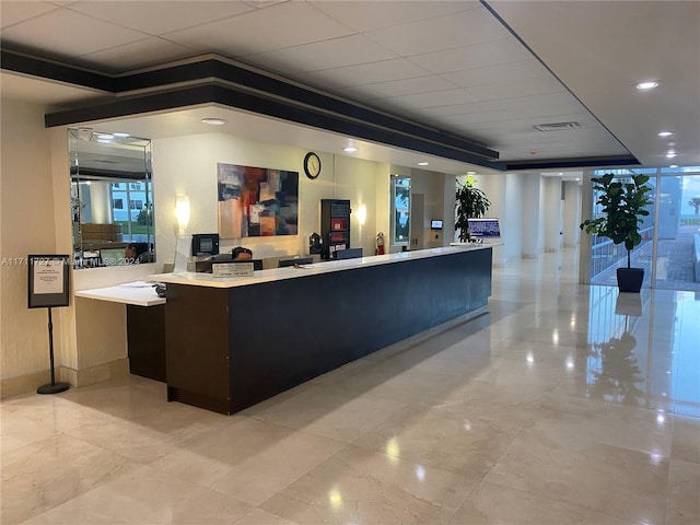 view of reception area