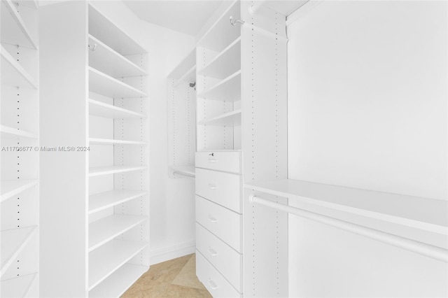 view of walk in closet