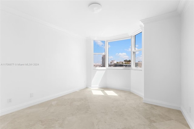 empty room with ornamental molding