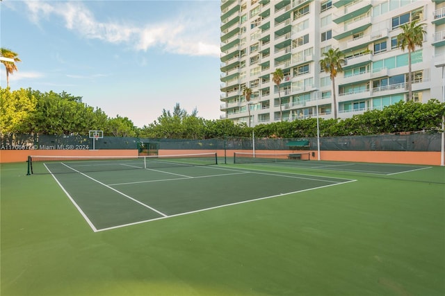 view of sport court featuring basketball court