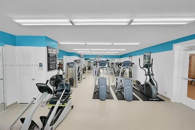 view of exercise room