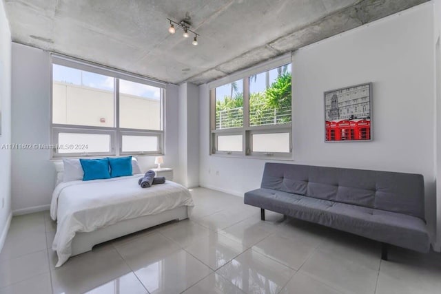 view of tiled bedroom