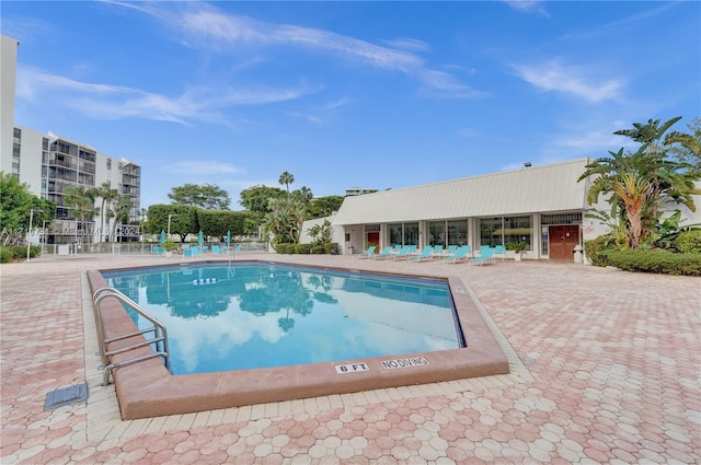 view of pool with a patio area