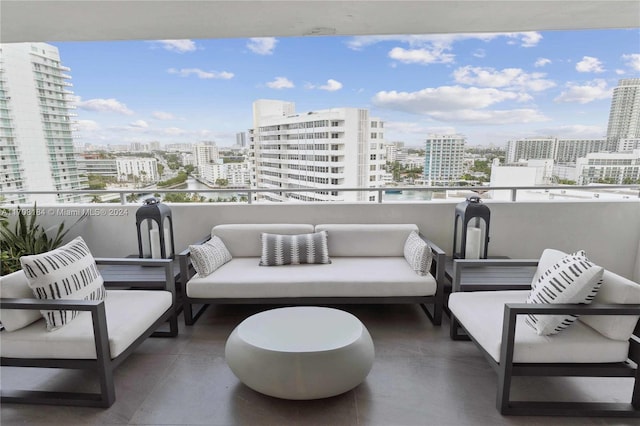 balcony with outdoor lounge area