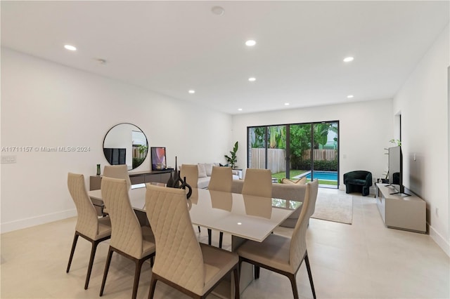 view of dining room