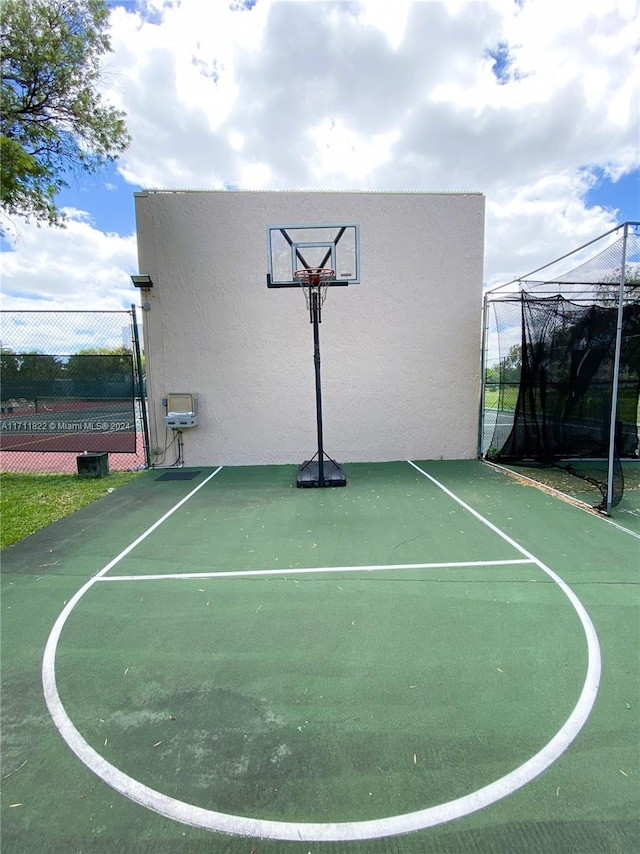 view of basketball court