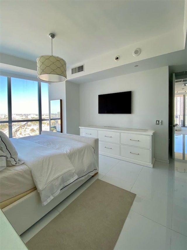 view of tiled bedroom