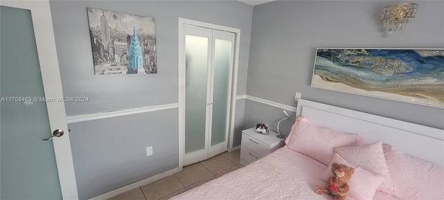 view of tiled bedroom