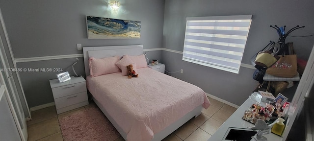 view of tiled bedroom