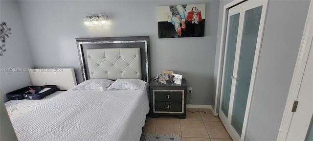 view of tiled bedroom