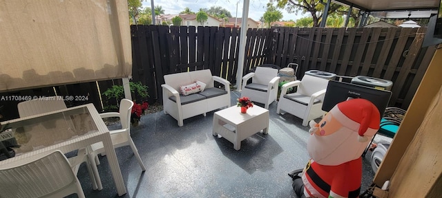 view of patio with an outdoor hangout area