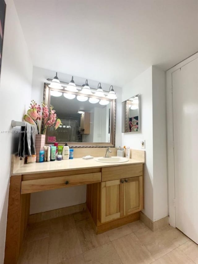 bathroom with vanity