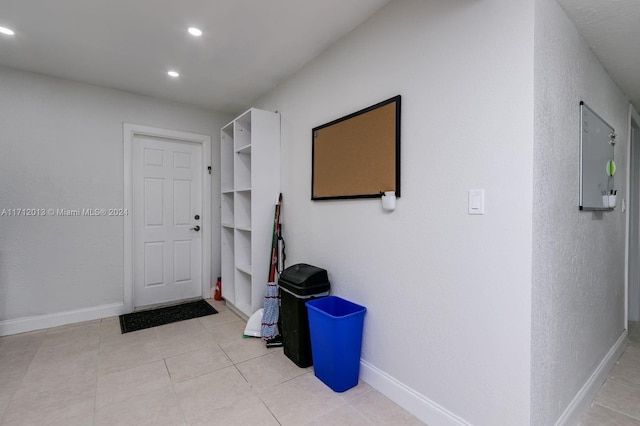 view of tiled foyer entrance