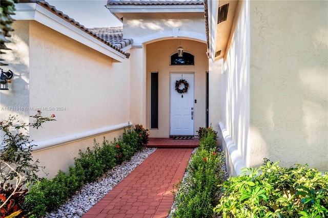 view of doorway to property