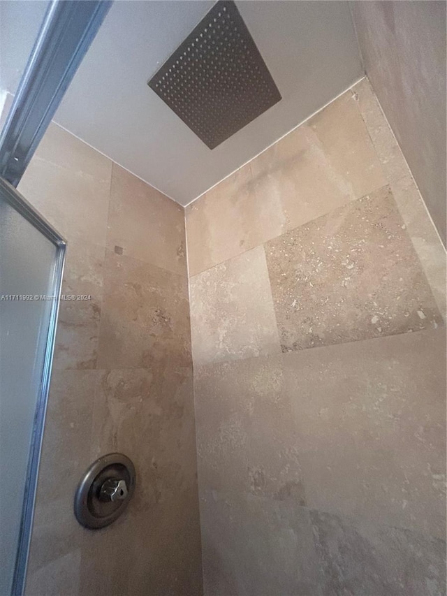 interior details with walk in shower