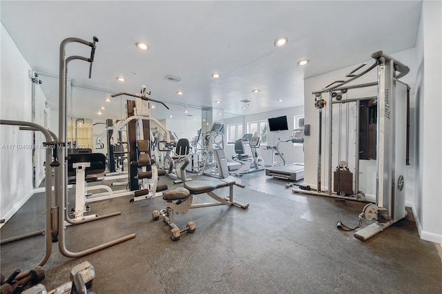 view of exercise room