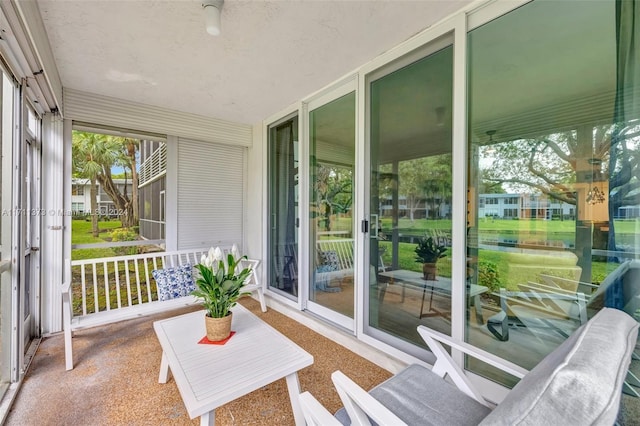 sunroom with a wealth of natural light