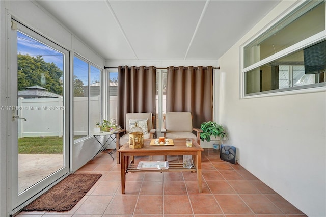 sunroom with a wealth of natural light