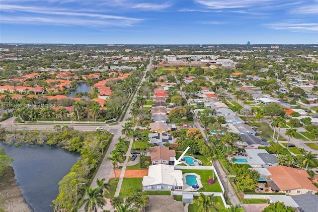 1407 Harding St, Hollywood, FL 33020 - drone / aerial view with a residential view and a water view