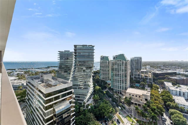 city view featuring a water view