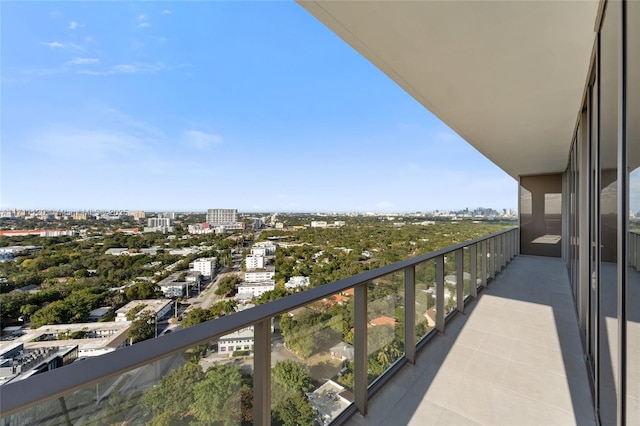 balcony with a city view
