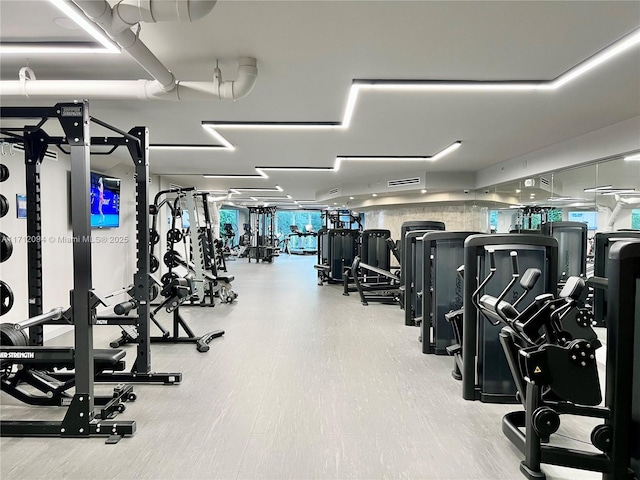 view of exercise room