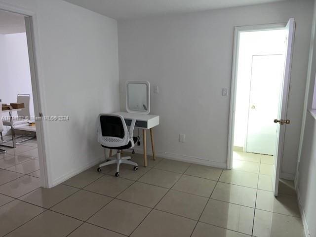 office featuring light tile patterned floors