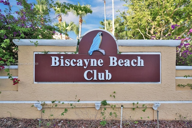 view of community sign