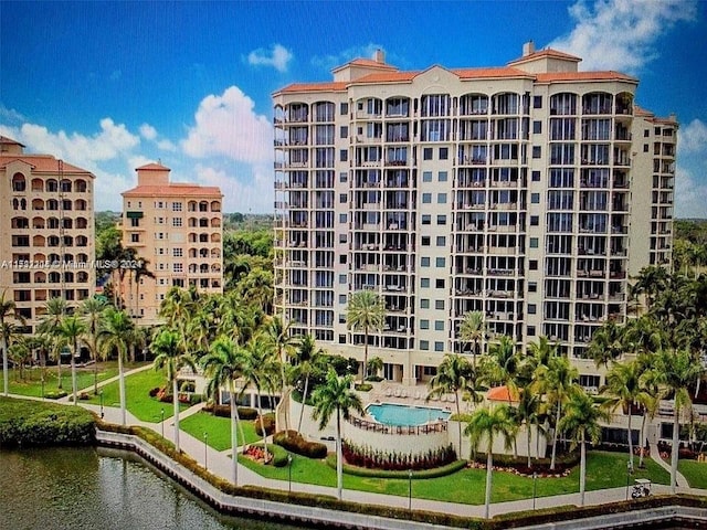 view of property featuring a water view