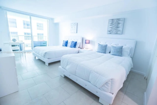 view of tiled bedroom