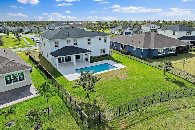 exterior space featuring a patio area and a yard