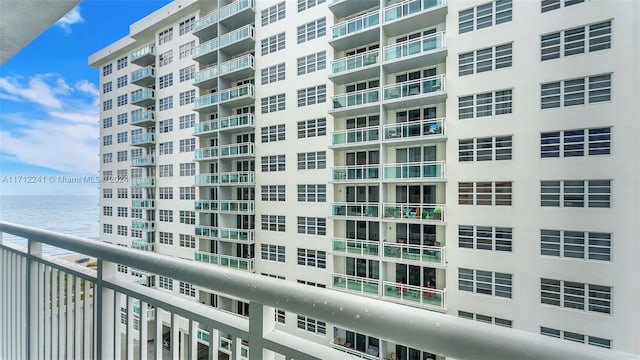 view of property with a water view