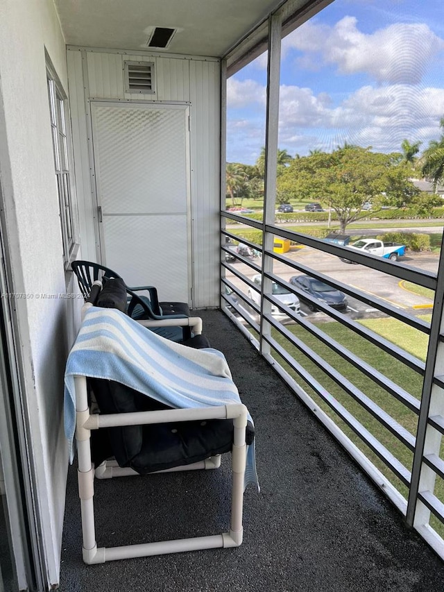 view of sunroom