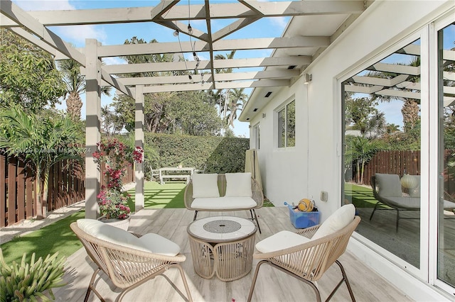 view of patio / terrace with a pergola