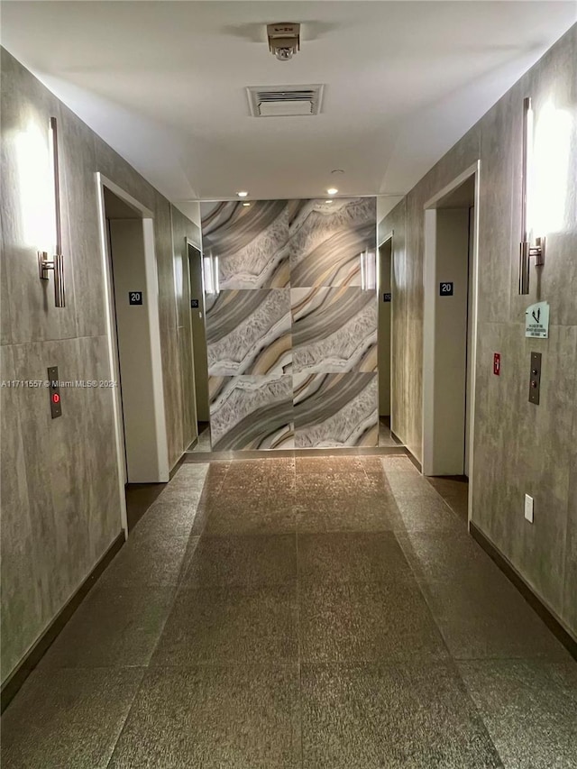 hall with elevator