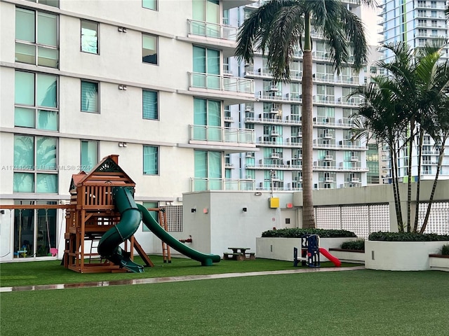 view of jungle gym