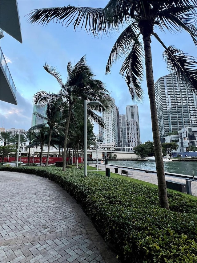 view of home's community featuring a water view