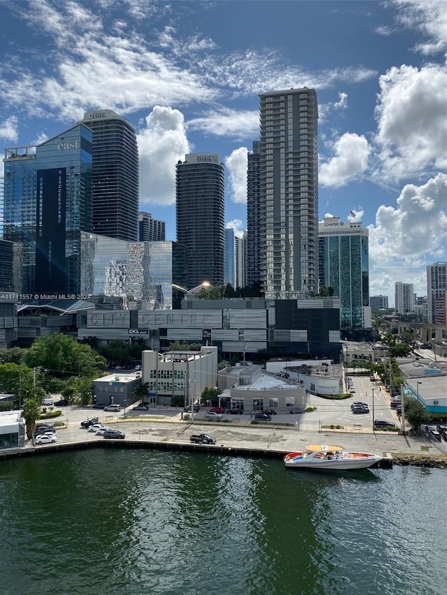 city view featuring a water view