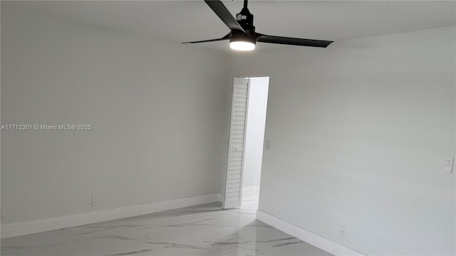 unfurnished room featuring ceiling fan