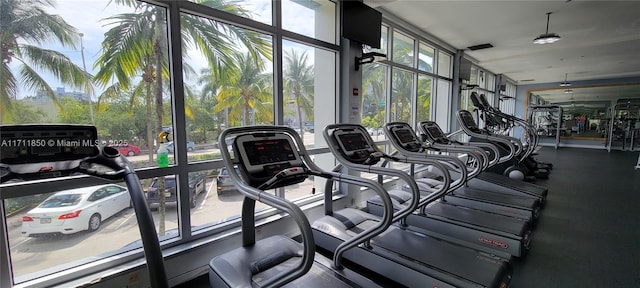 view of exercise room