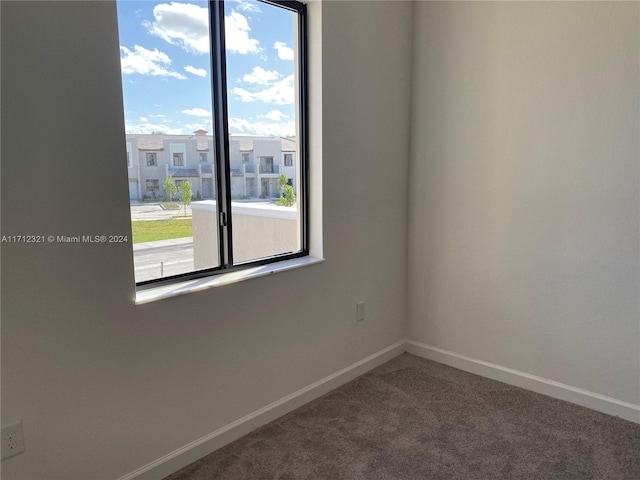 view of carpeted spare room