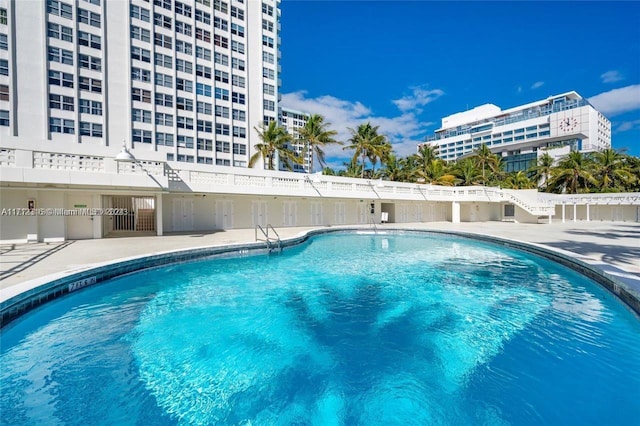 view of pool with a patio area