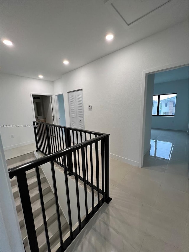 interior space with tile patterned flooring