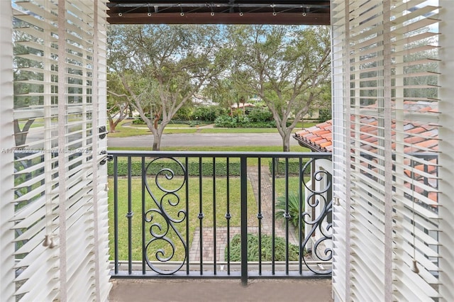 view of balcony