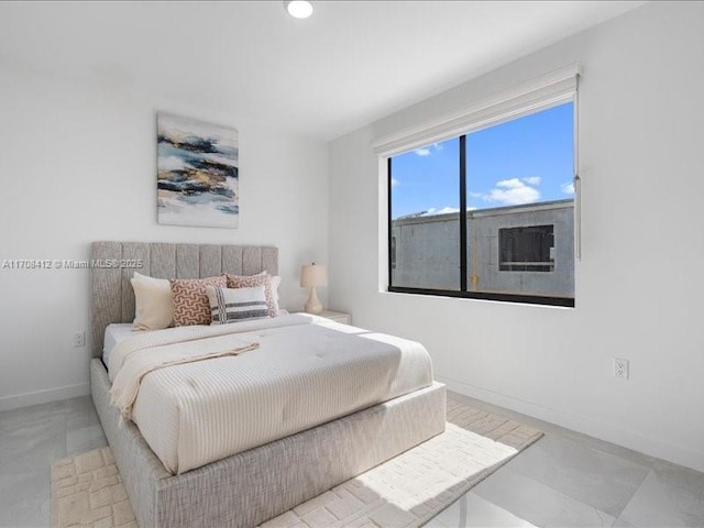 bedroom with baseboards