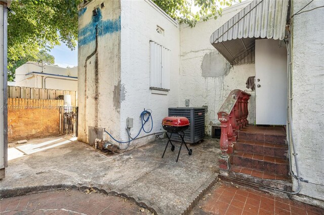 view of patio featuring cooling unit