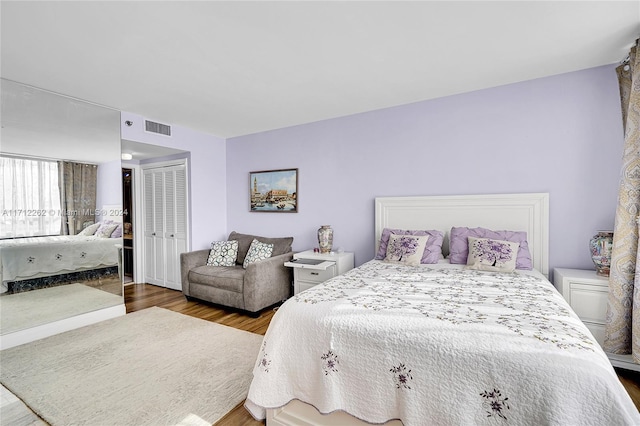 11113 Biscayne Blvd Unit 255, Miami, FL 33181 - bedroom featuring wood finished floors and a closet