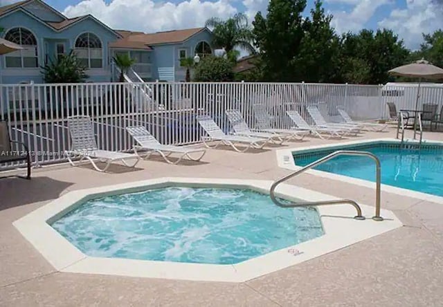 view of pool with a patio area