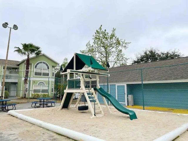 view of jungle gym