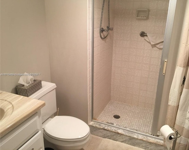 311 S Hollybrook Dr Unit 202, Pembroke Pines, FL 33025 - bathroom featuring tile patterned floors, vanity, toilet, and walk in shower